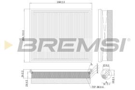 BREMSI FA0213 - AIR FILTER OPEL, PEUGEOT, CITROEN, DS