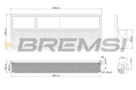 BREMSI FA0217 - AIR FILTER FIAT, FORD, OPEL, LANCIA