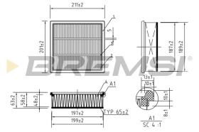 BREMSI FA0221 - AIR FILTER OPEL