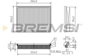 BREMSI FA0400 - AIR FILTER FORD