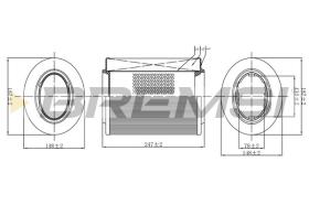 BREMSI FA0526 - AIR FILTER ALFA ROMEO