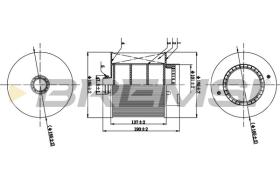 BREMSI FA0529 - AIR FILTER AUDI