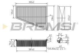 BREMSI FA0532 - AIR FILTER FORD, VOLVO