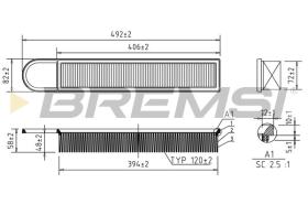 BREMSI FA0533 - AIR FILTER MINI