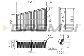 BREMSI FA0534 - AIR FILTER RENAULT