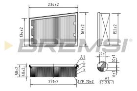 BREMSI FA0535 - AIR FILTER RENAULT, NISSAN