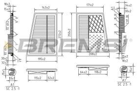 BREMSI FA0536 - AIR FILTER MERCEDES-BENZ