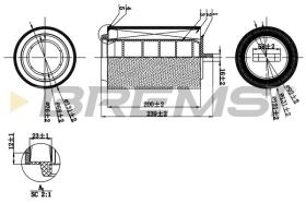 BREMSI FA0543 - AIR FILTER MINI