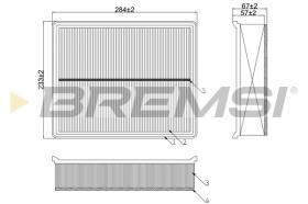 BREMSI FA0552 - AIR FILTER VW, AUDI, SKODA, SEAT