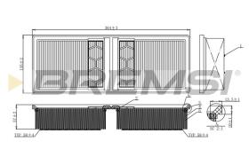 BREMSI FA0554 - AIR FILTER ALFA ROMEO