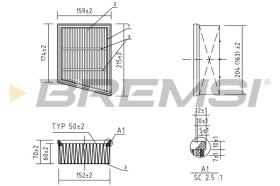 BREMSI FA0556 - AIR FILTER FORD