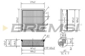 BREMSI FA0563 - AIR FILTER OPEL