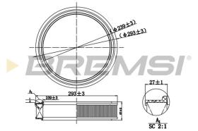 BREMSI FA0564 - AIR FILTER FIAT