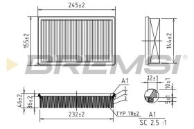 BREMSI FA0565 - AIR FILTER OPEL, SEAT, SUZUKI