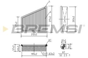 BREMSI FA0567 - AIR FILTER VW, SEAT, SKODA