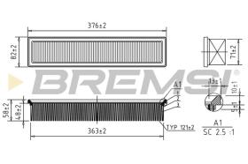 BREMSI FA0572 - AIR FILTER RENAULT, NISSAN, DACIA