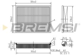 BREMSI FA0579 - AIR FILTER FIAT, OPEL