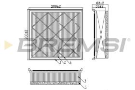 BREMSI FA0582 - AIR FILTER OPEL