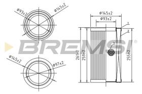 BREMSI FA0584 - AIR FILTER FIAT, ALFA ROMEO, LANCIA