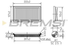 BREMSI FA0587 - AIR FILTER FIAT