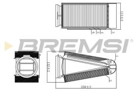 BREMSI FA0589 - AIR FILTER MERCEDES-BENZ, INFINITI