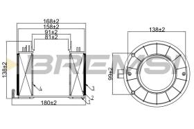 BREMSI FA0592 - AIR FILTER AUDI