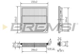 BREMSI FA0593 - AIR FILTER FIAT