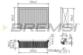 BREMSI FA0597 - AIR FILTER OPEL, CHEVROLET