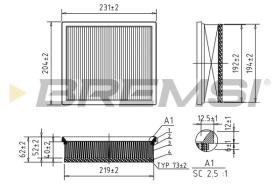 BREMSI FA0598 - AIR FILTER BMW