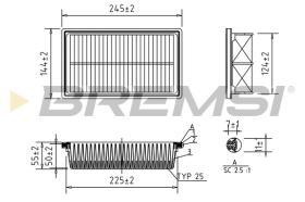 BREMSI FA0601 - AIR FILTER HYUNDAI