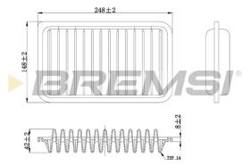 BREMSI FA0602 - AIR FILTER OPEL, SUZUKI