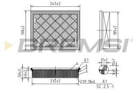 BREMSI FA0603 - AIR FILTER FORD, FORD USA