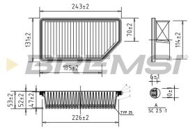 BREMSI FA0604 - AIR FILTER KIA