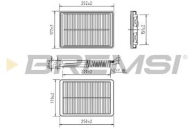 BREMSI FA0605 - AIR FILTER RENAULT, NISSAN