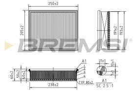 BREMSI FA0606 - AIR FILTER TOYOTA