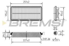 BREMSI FA0609 - AIR FILTER KIA