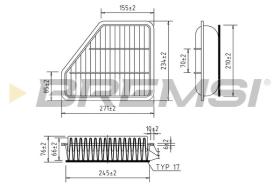 BREMSI FA0613 - AIR FILTER TOYOTA