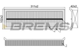 BREMSI FA0615 - AIR FILTER RENAULT, NISSAN, OPEL