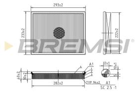 BREMSI FA0616 - AIR FILTER OPEL, ALPINA