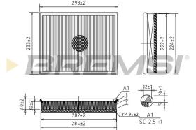 BREMSI FA0617 - AIR FILTER OPEL