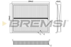 BREMSI FA0618 - AIR FILTER OPEL, LTI