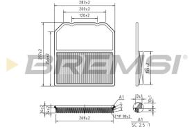 BREMSI FA0619 - AIR FILTER VW, SEAT, SKODA