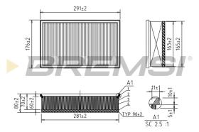 BREMSI FA0620 - AIR FILTER VW, AUDI, SEAT, SKODA