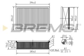 BREMSI FA0621 - AIR FILTER RENAULT, NISSAN, OPEL