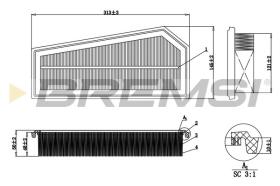 BREMSI FA0627 - AIR FILTER MERCEDES-BENZ