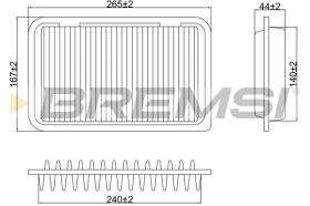 BREMSI FA0629 - AIR FILTER OPEL, SUZUKI