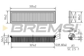 BREMSI FA0630 - AIR FILTER PEUGEOT, CITROEN