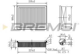 BREMSI FA0640 - AIR FILTER FIAT