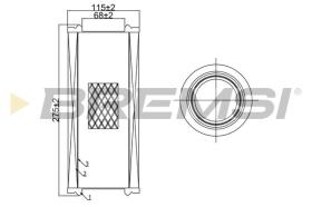 BREMSI FA0643 - AIR FILTER FIAT, LANCIA