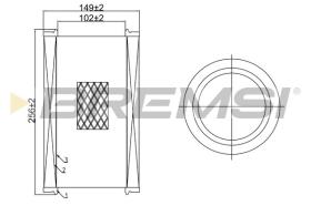 BREMSI FA0645 - AIR FILTER LANCIA